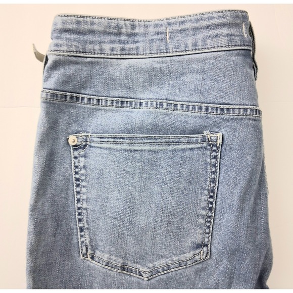 Pilcro Anthropologie Jeans Size 32 Blue High Rise Bootcut Embroidered Cropped - Picture 12 of 14